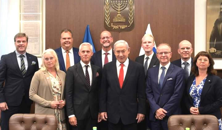 Prime minister of Israel and Sewdish officials